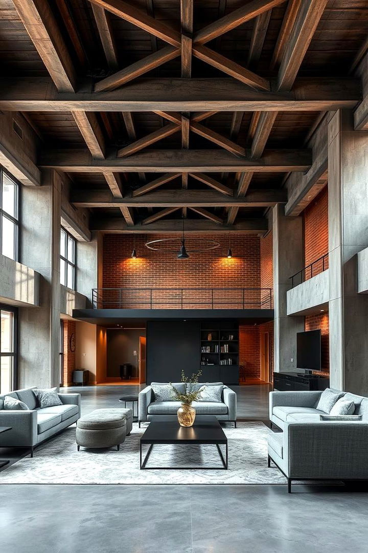 Sophisticated Industrial Loft - 22 Grey and White Living Room Ideas