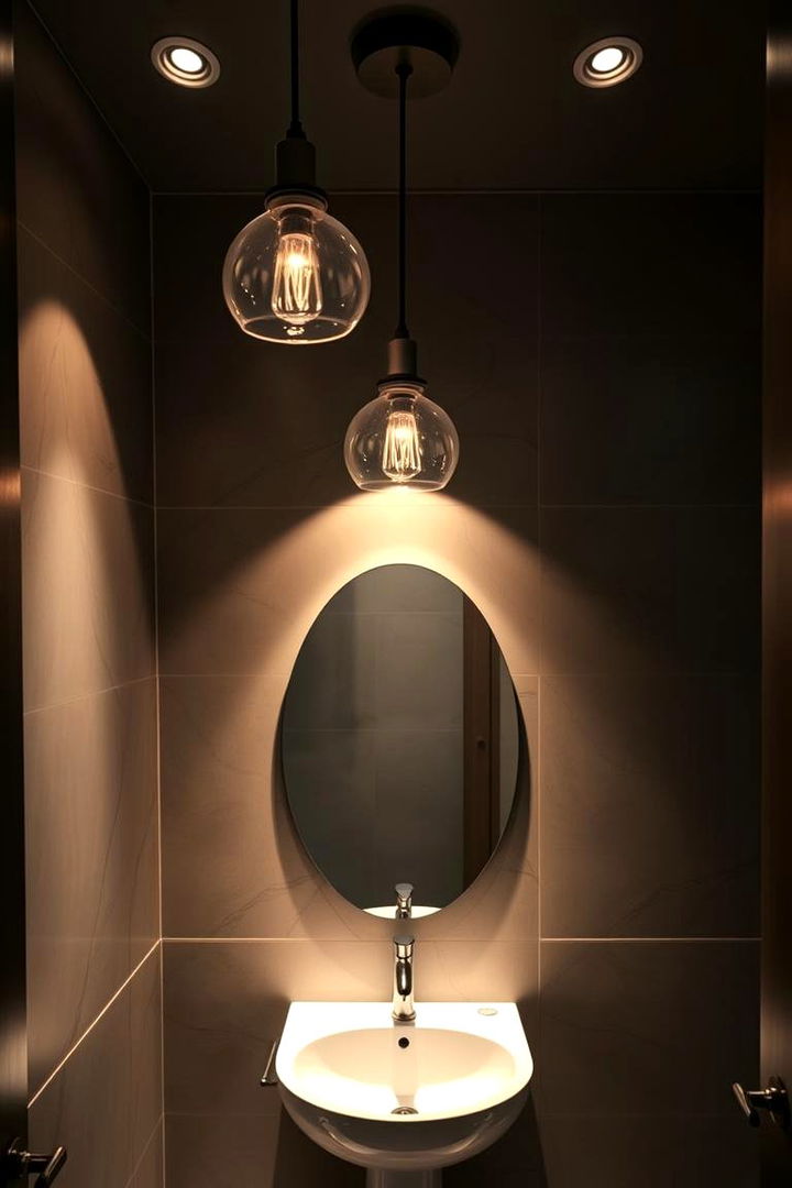 Sophisticated Lighting Fixtures - 22 Small Powder Room Ideas