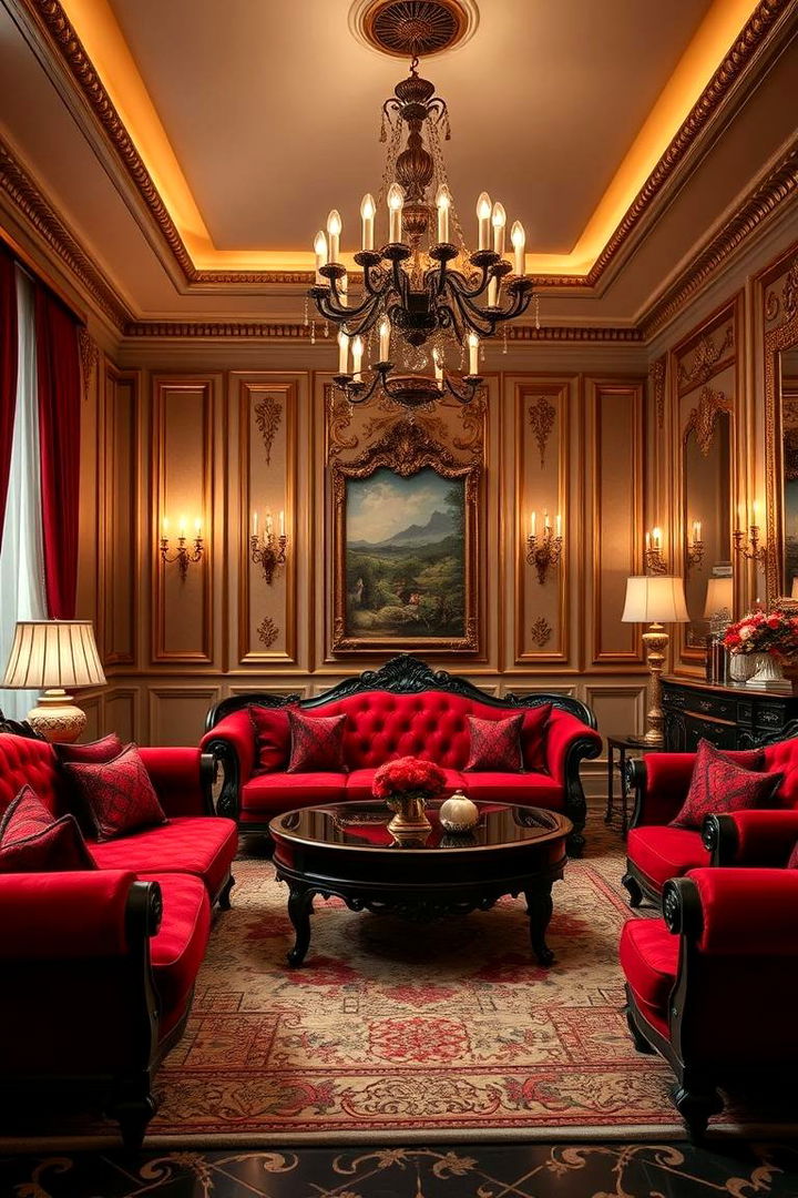 Sophisticated Luxe Living - 22 Black and Red Living Room Ideas