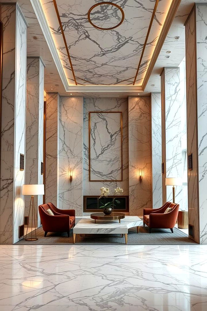 Sophisticated Marble Room - 22 Cigar Room Ideas