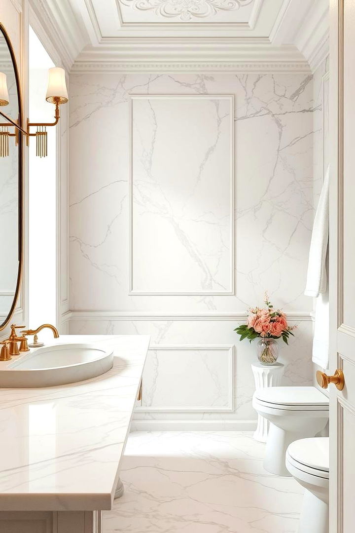 Sophisticated Marble and Pastel Fusion - 22 Pink and Green Bathroom Design Ideas