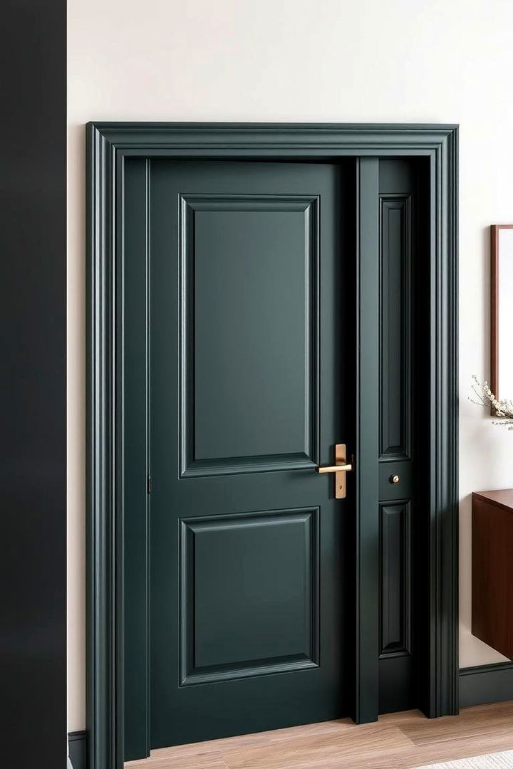 Sophisticated Matte Finishes - 22 Dark Green Front Door Ideas