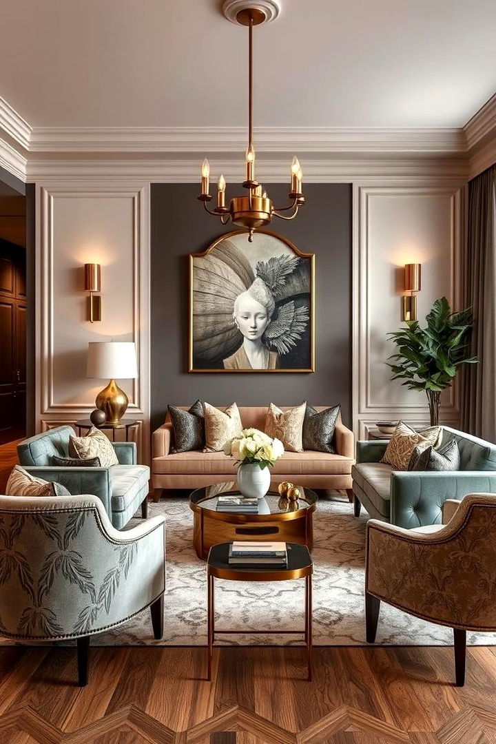 Sophisticated Metallic Touch - 22 Parlor Room Ideas
