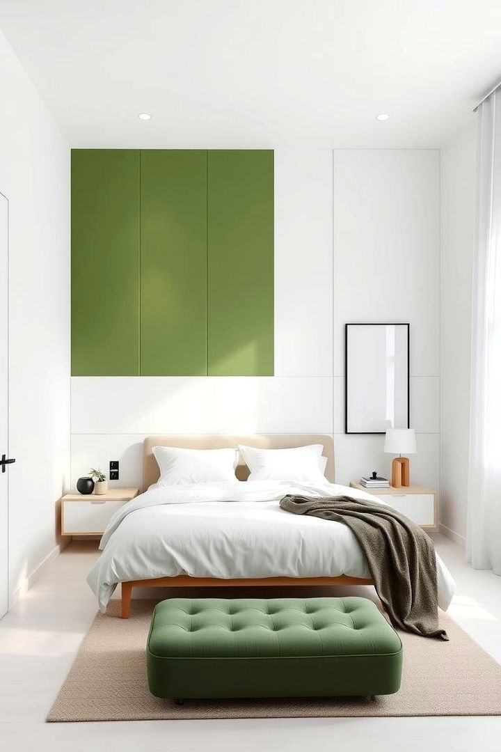 Sophisticated Minimalism - 22 Green Panelling Bedroom Ideas