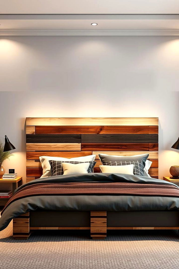 Sophisticated Pallet Headboard - 22 Pallet Furniture Ideas