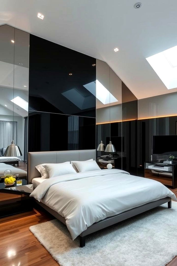 Sophisticated Periwinkle with Glass Elements - 22 Periwinkle Bedroom Ideas