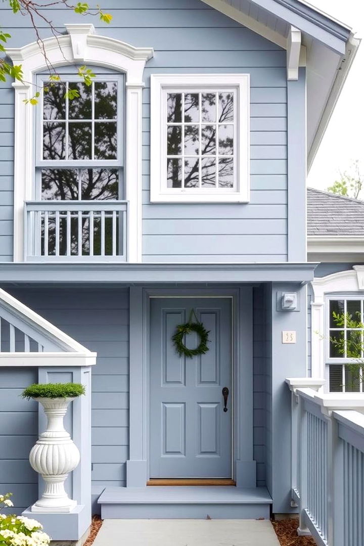 Sophisticated Periwinkle - 22 blue exterior house paint ideas