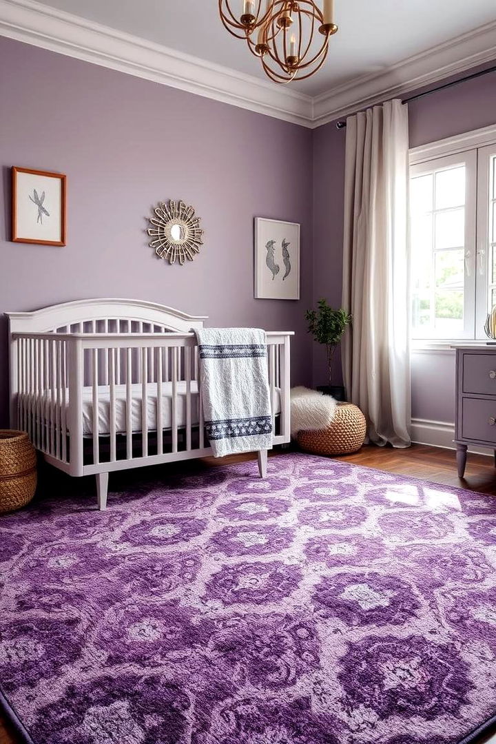 Sophisticated Purple Rugs - 22 Purple Nursery Ideas