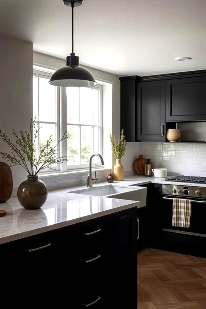 Sophisticated Serenity - 22 Kitchens With Black Cabinets