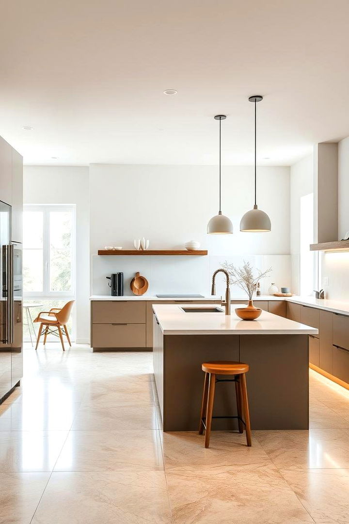 Sophisticated Simplicity - 22 Travertine Floor Kitchen Ideas