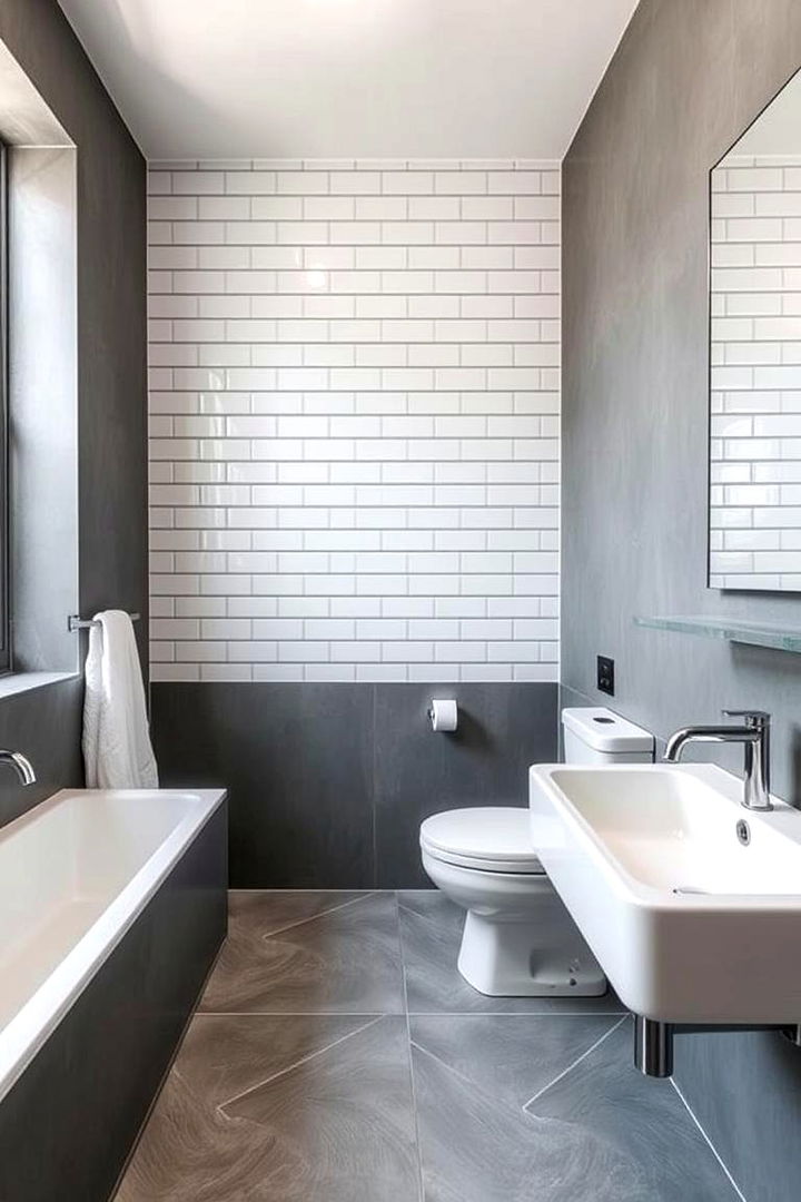 Sophisticated Subway Tiles - 22 Grey Tile Bathroom Ideas