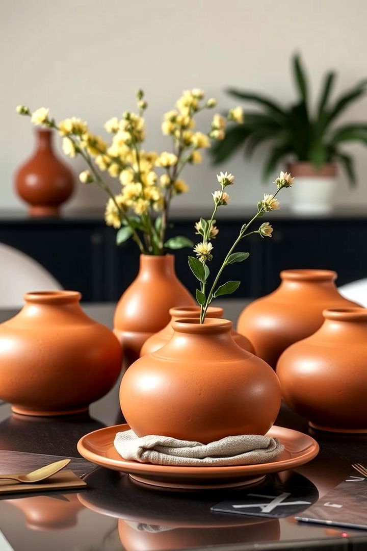 Sophisticated Terracotta Table Centerpieces - 22 terracotta home decor ideas