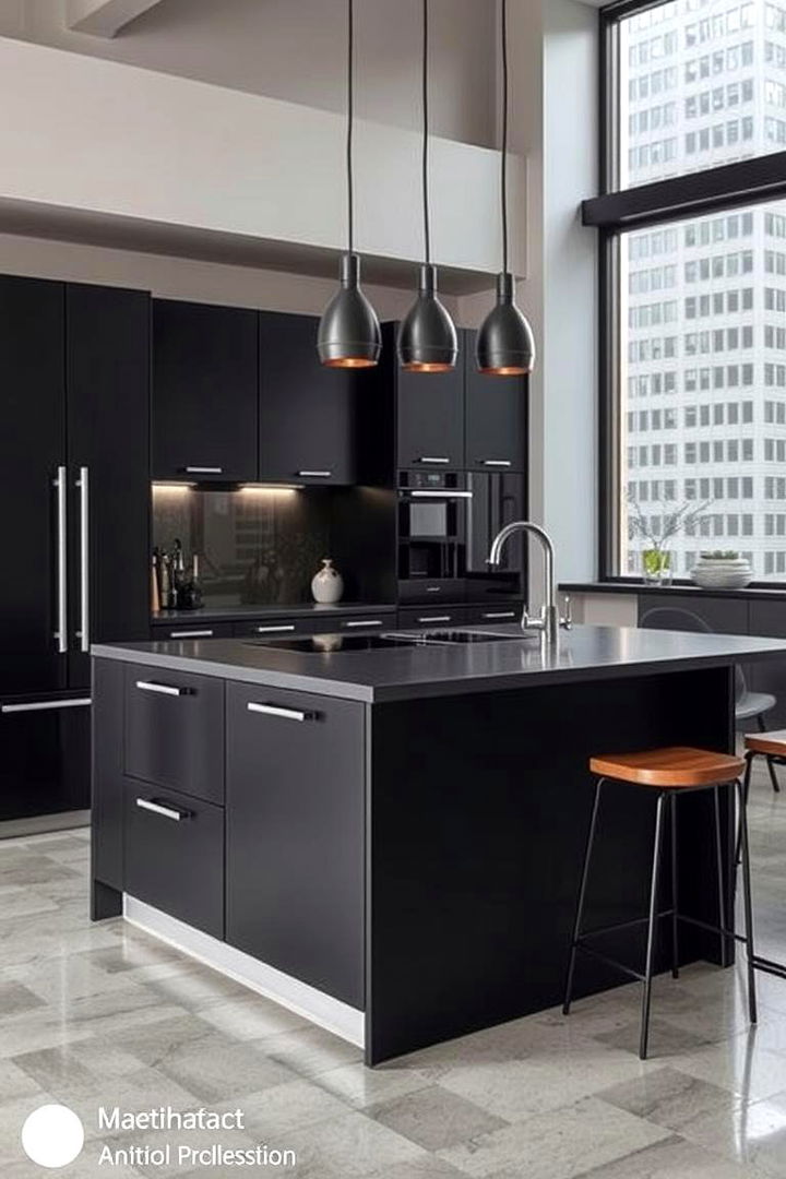 Sophisticated Urban Design - 22 Black Kitchen Islands