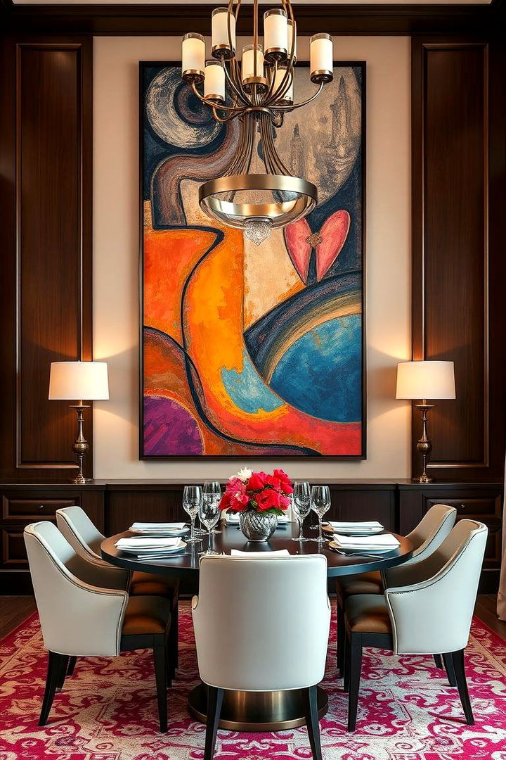Sophisticated Wall Art - 22 Glam Dining Room Ideas