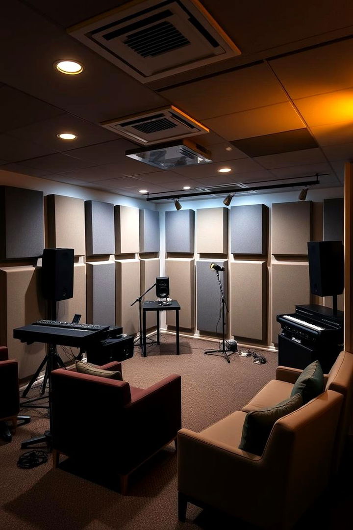 Soundproof Music Studio - 22 basement decorating ideas