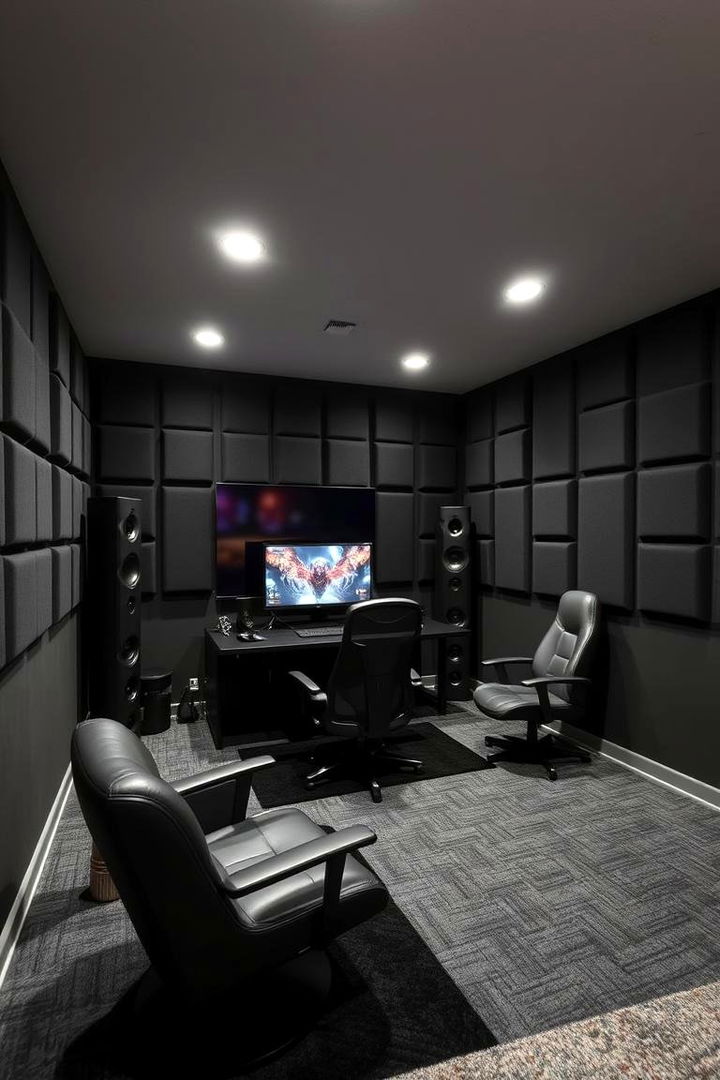 Soundproofing Strategies - 22 Black Gaming Room Ideas