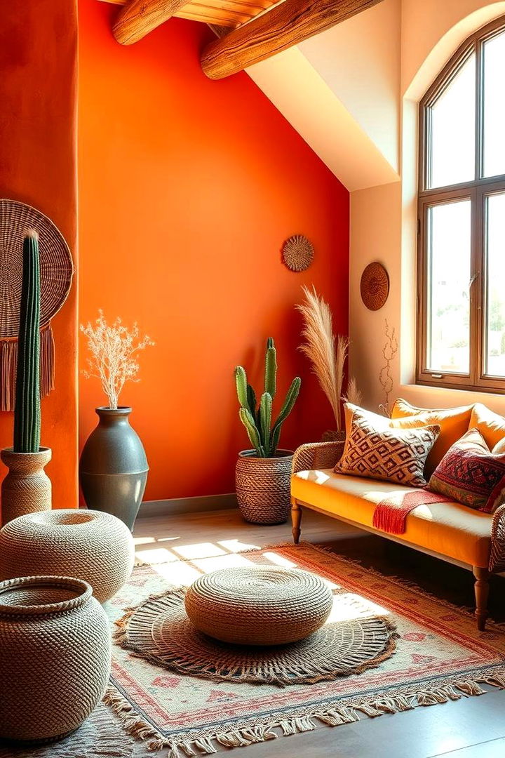 Southwestern Desert Warmth - 22 Orange Accent Wall Ideas