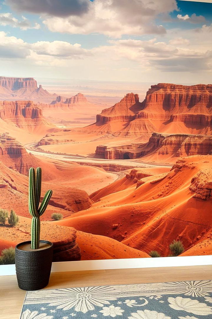 Southwestern Wall Murals - 22 Southwestern Living Room Ideas