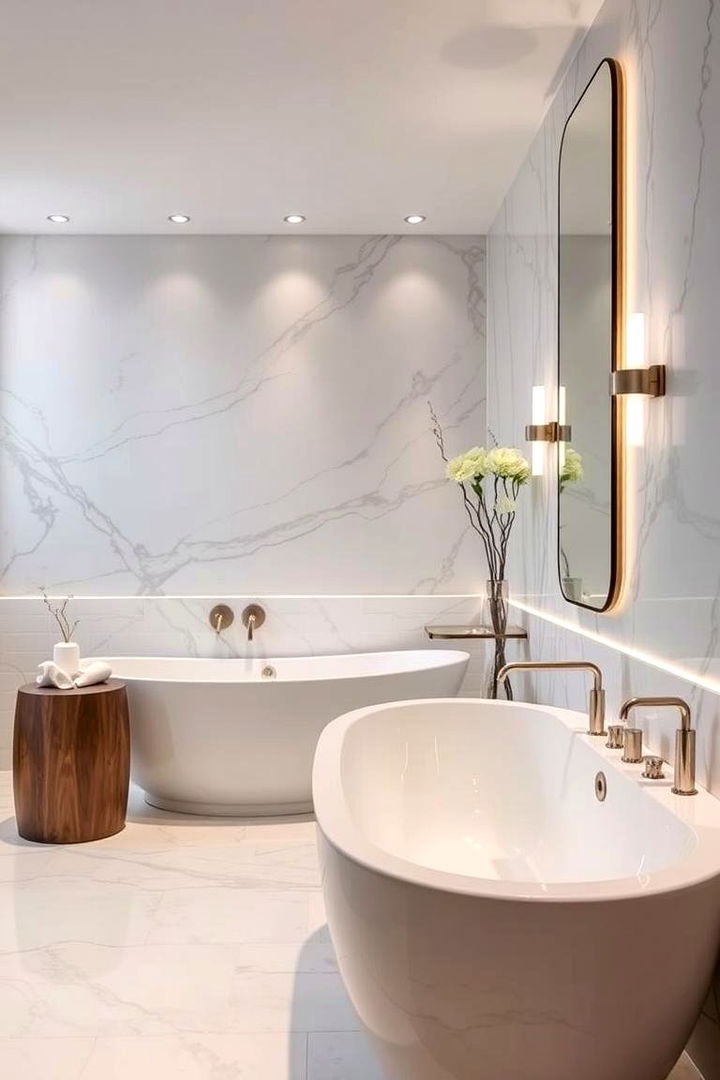 Spa Inspired Marble Elements - 22 Marble Bathroom Ideas