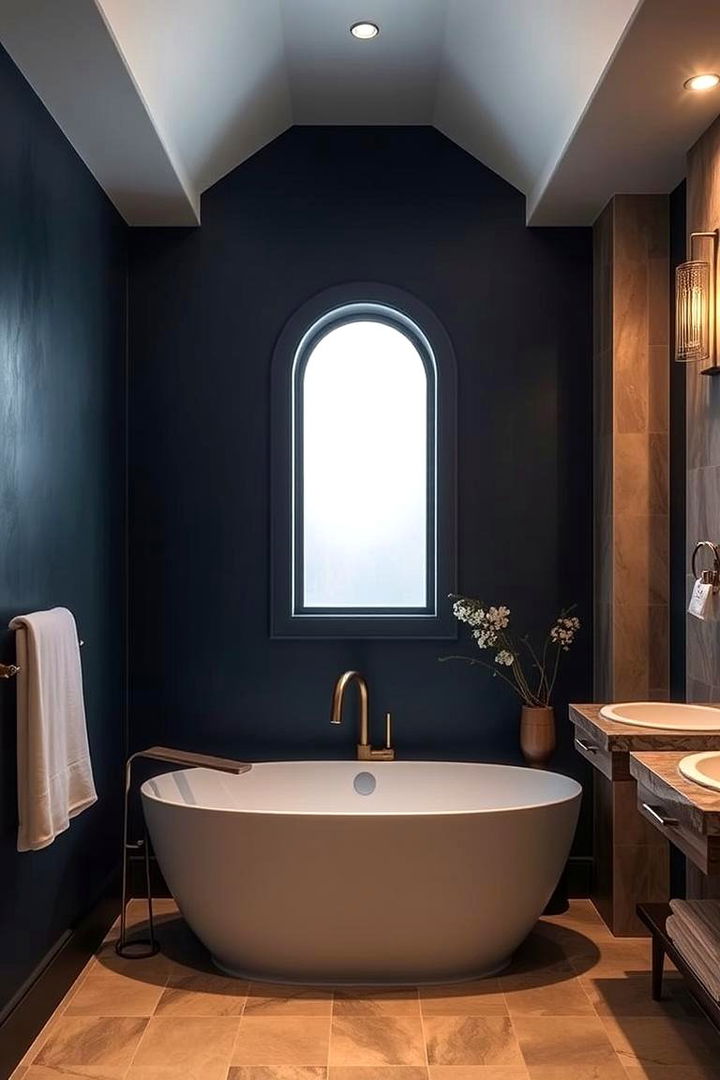 Spa Inspired Sanctuary - 22 Navy Blue Bathroom Ideas