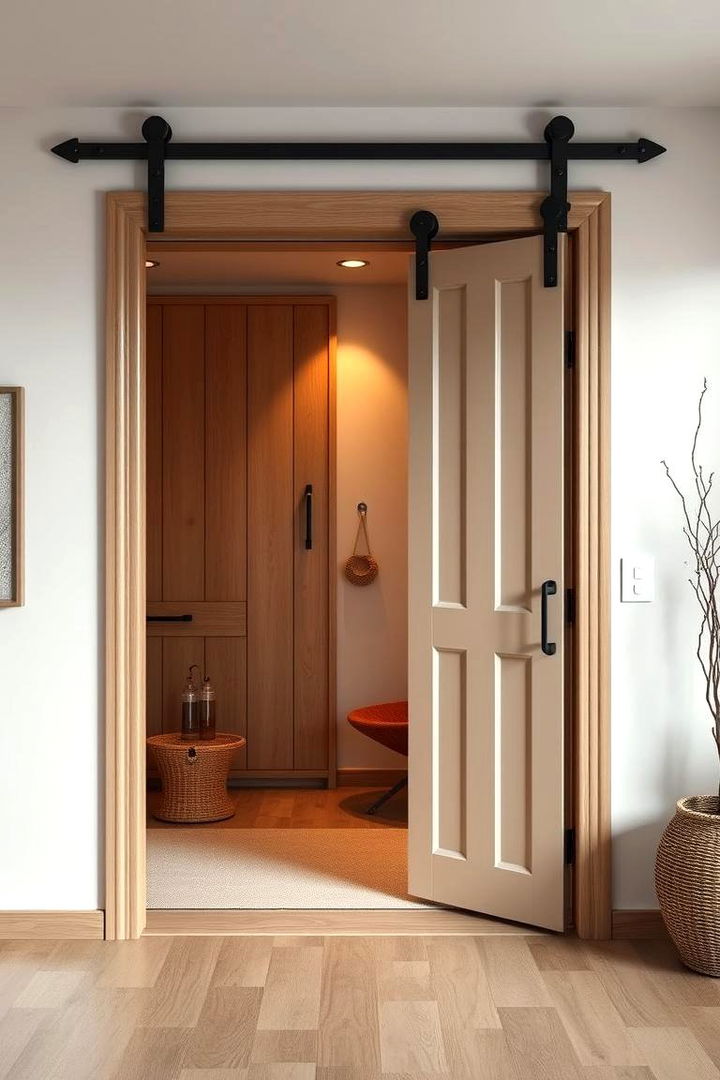 Spa Like Barn Door Aesthetic - 22 Bathroom Barn Door Ideas