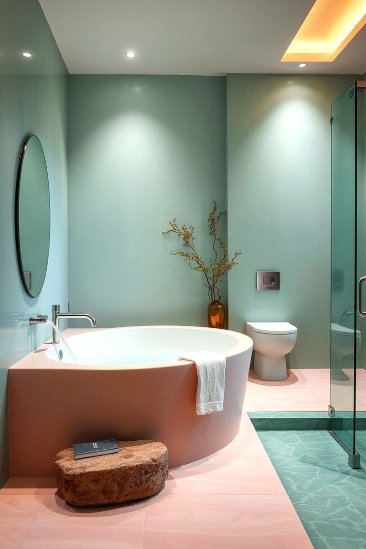 Spa Like Retreat with Soothing Tones - 22 Pink and Green Bathroom Design Ideas
