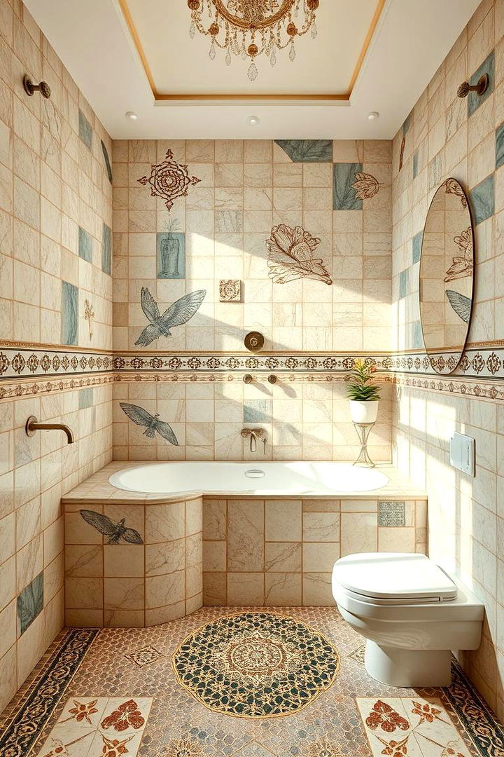 Spa Like Tile Patterns - 22 Cozy Bathroom Ideas