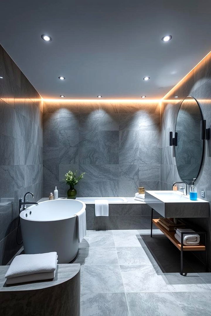 Spa Retreat Bathroom - 22 Blue and Gray Bathroom Ideas