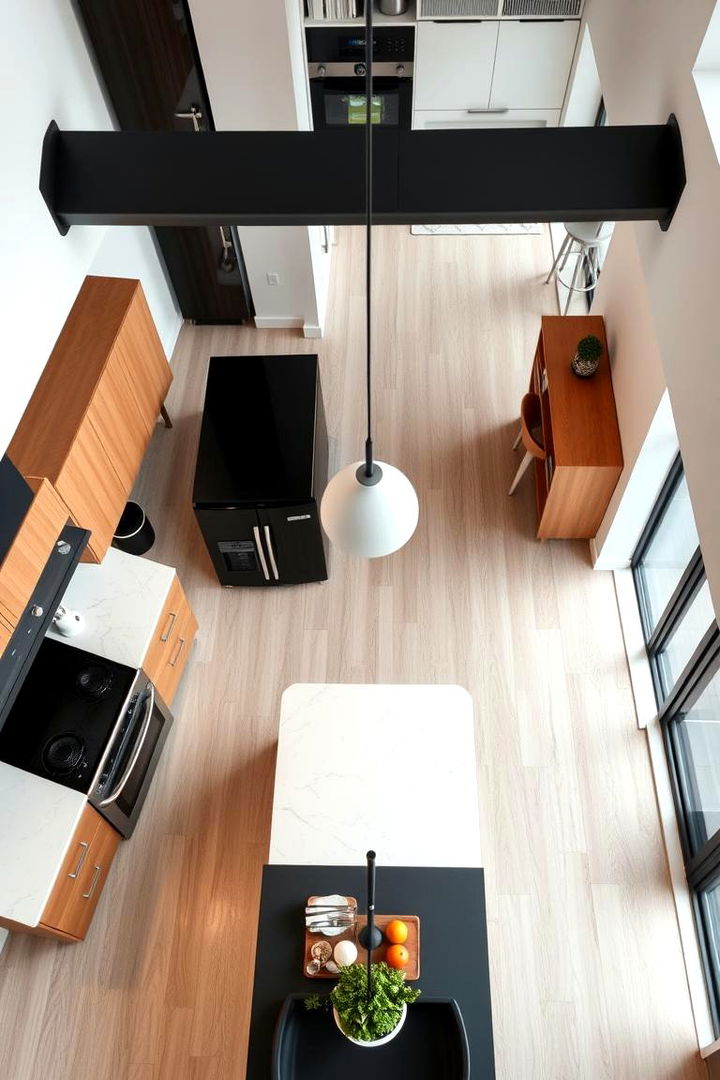 Space Efficiency and Open Concept Designs - 22 Kitchen With Black Appliances