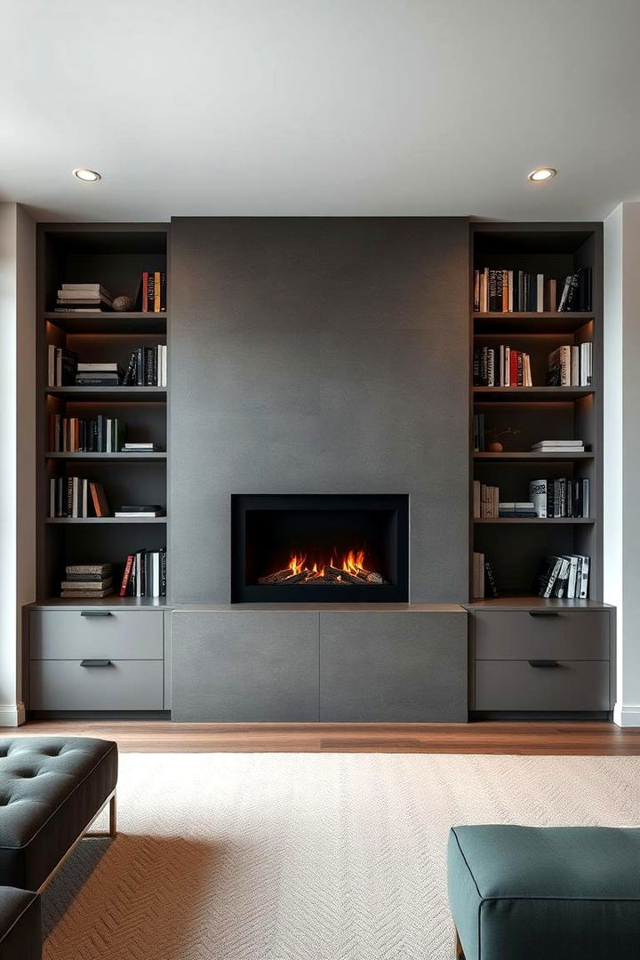 Space Efficiency - 22 Fireplace With Bookshelves