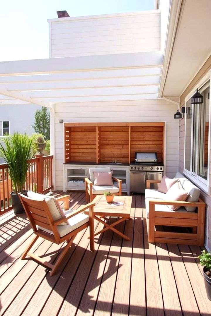 Space Efficient Design Layouts - 22 Partially Covered Deck Ideas