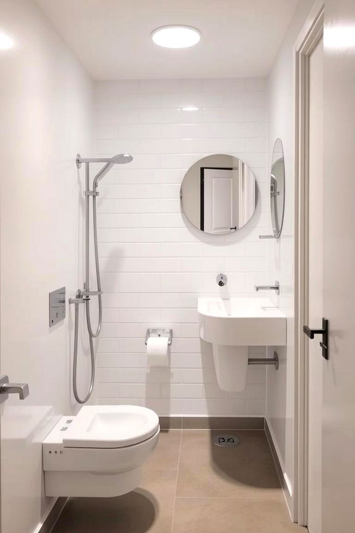 Space Enhancing Fixtures - 22 Hallway Bathroom Ideas
