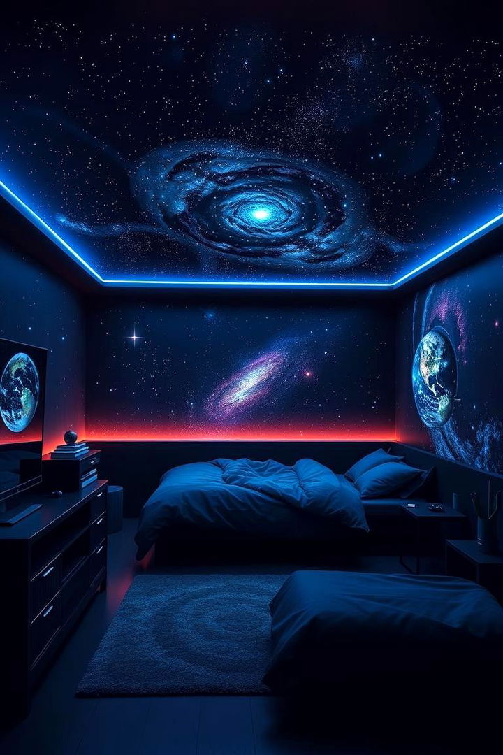 Space Exploration Vibes - 22 Boys Room Paint Ideas