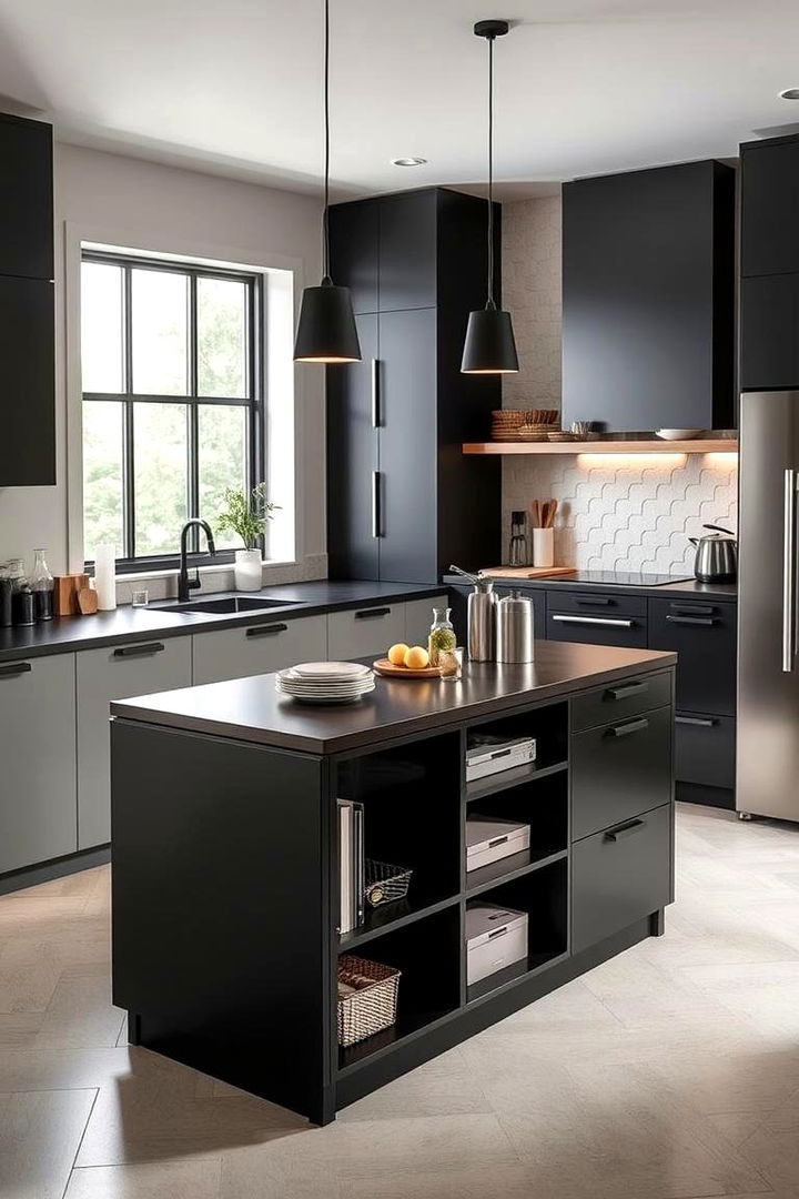 Space Maximization Marvel - 22 Black Kitchen Islands