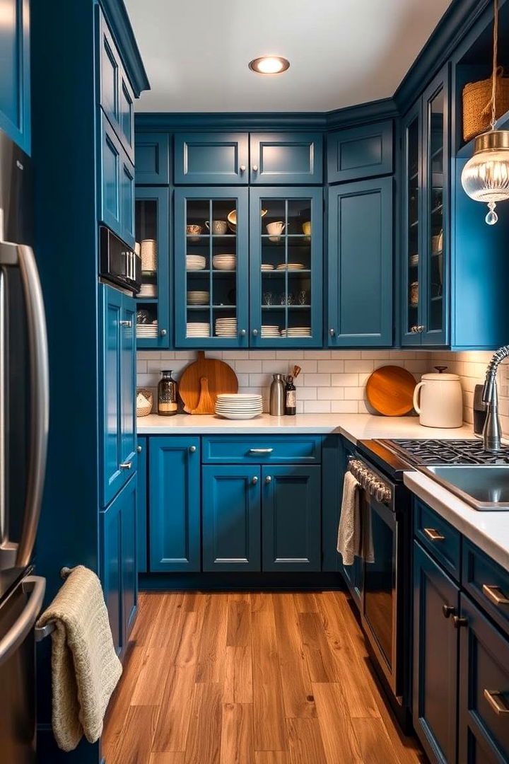 Space Maximization Strategies - 22 blue farmhouse kitchen cabinets