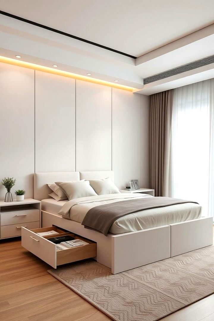 Space Saving Bed Frames with Drawers - 22 Bedroom Storage Ideas