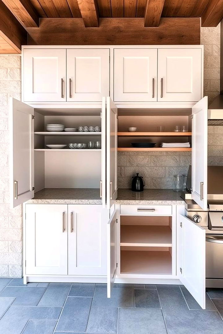 Space Saving Cabinets - 22 Small Outdoor Kitchen Ideas