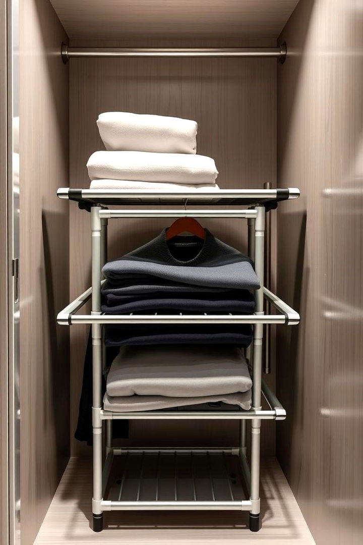 Space Saving Collapsible Racks - 22 Hall Closet Organization Ideas