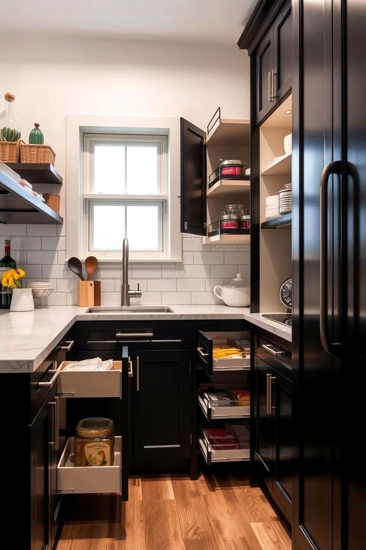 Space Saving Creativity - 22 kitchens with beautiful black cabinets