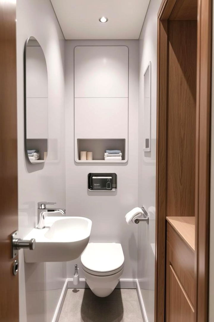 Space Saving Fixtures and Layouts - Elegant Hall Bathroom Ideas for Compact Spaces
