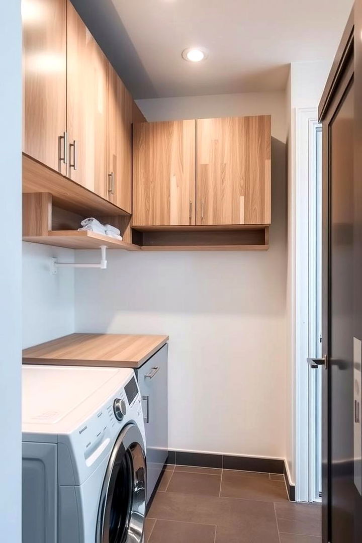 Space Saving Floating Cabinets - 22 Laundry Room Cabinet Ideas