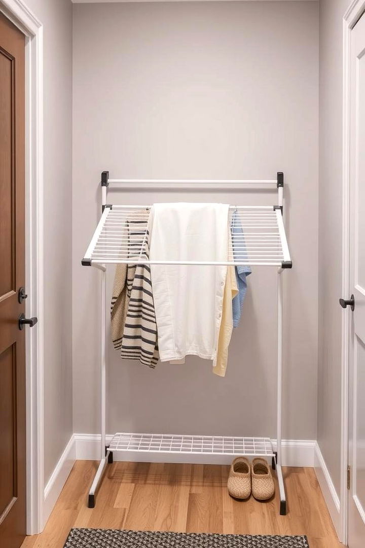 Space Saving Foldable Drying Racks - 22 Mudroom Laundry Room Ideas