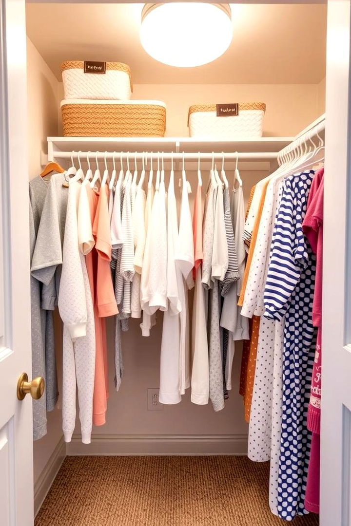 Space Saving Hanging Rods - 22 Nursery Closet Ideas