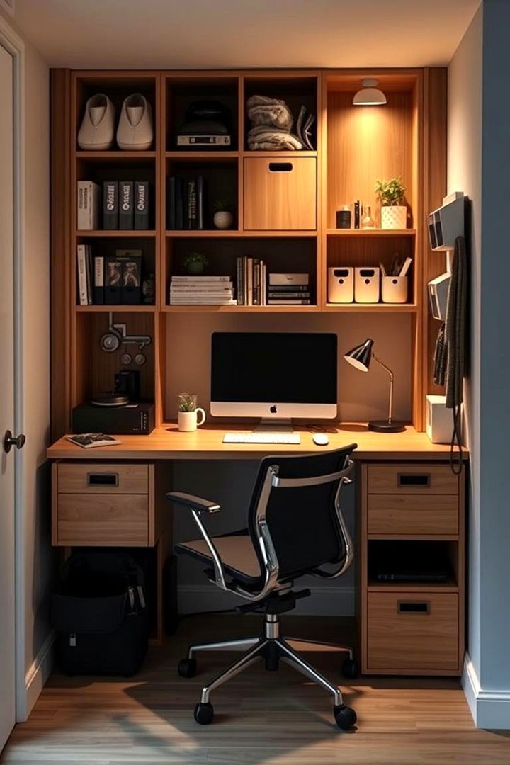 Space Saving Home Office - 22 Studio Apartment Ideas