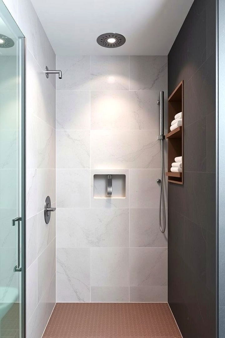 Space Saving Innovative Layout - 22 Half-wall Shower Ideas