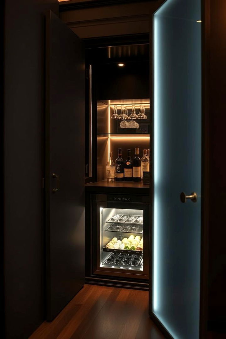 Space Saving Secret Bar - 22 Mini Bar Ideas