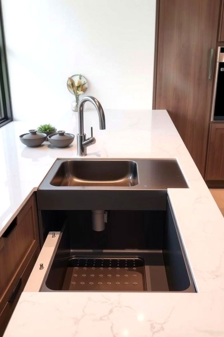 Space Saving Sink Designs - 22 One Wall Kitchen Ideas