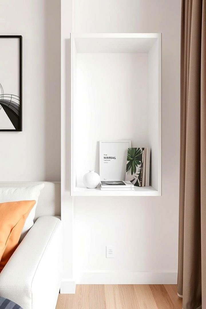 Space Saving Slim Corner Shelf - 22 Corner Shelf Ideas