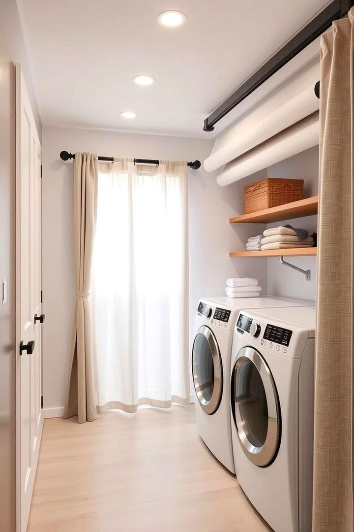 Space Saving Solutions - 22 Laundry Room Curtain Ideas