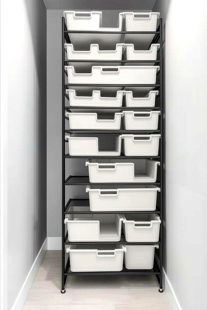 Space Saving Stacked Bins - 22 Garbage Can Storage Ideas